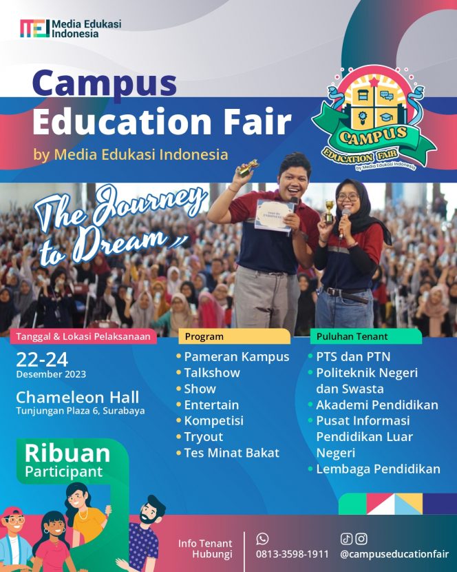 
Campus Education Fair 2023 – Pameran Pendidikan Kampus di Surabaya