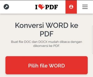 Konfersi file word ke pdf