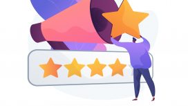 Brand rating measuring. Product ranking, SMM tool, user feedback analysis. Digital marketing expert analysing customers satisfaction rates. Vector isolated concept metaphor illustration