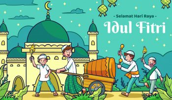 Ilustrasi Hari Raya Idul Fitri (img: kemendikbud.go.id)