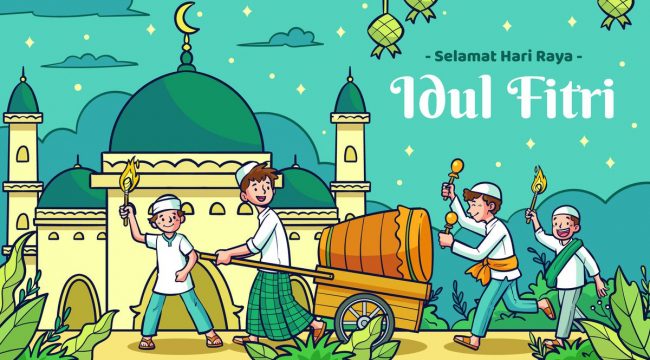 Ilustrasi Hari Raya Idul Fitri (img: kemendikbud.go.id)