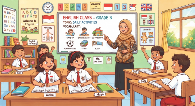 
Materi Bahasa Inggris Kelas 3: Daily Activities Sesuai Kurikulum Merdeka