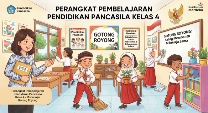 
Perangkat Pembelajaran Pendidikan Pancasila Kelas 4 Materi Gotong Royong Kurikulum Merdeka
