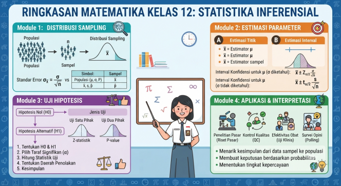 
Unduh Ringkasan Matematika Kelas 12: Statistika Inferensial