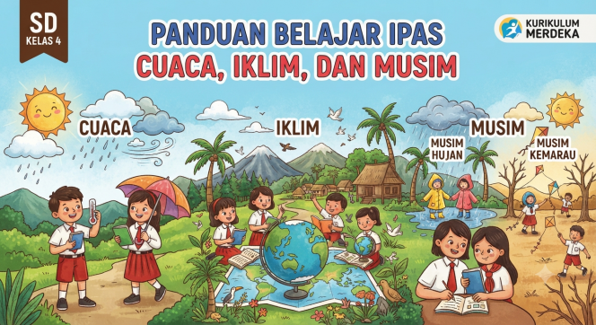 
Panduan Belajar IPAS Kelas 4 Materi Cuaca, Iklim, dan Musim