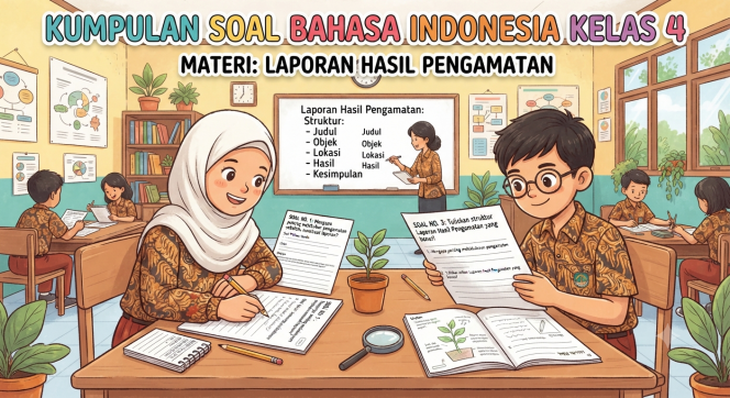 
Kumpulan Soal Bahasa Indonesia Kelas 4 Materi Laporan Hasil Pengamatan