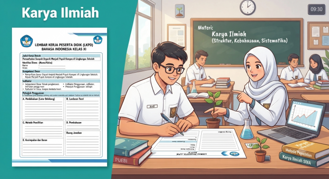 
LKPD Bahasa Indonesia Kelas 11 Materi Karya Ilmiah Siap Digunakan