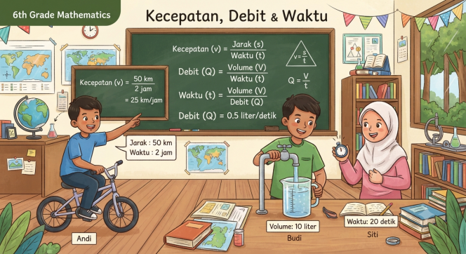 
Materi Kecepatan Debit dan Waktu Kelas 6 PDF Siap Cetak