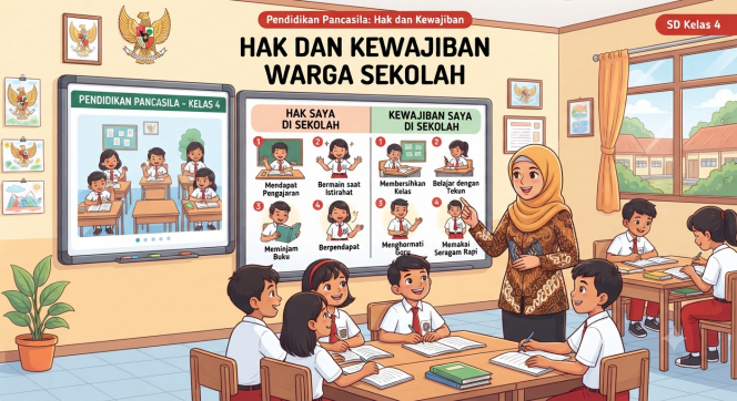 
Contoh Bahan Ajar Pendidikan Pancasila Kelas 4 Semester 1 Materi Hak dan Kewajiban Warga Sekolah