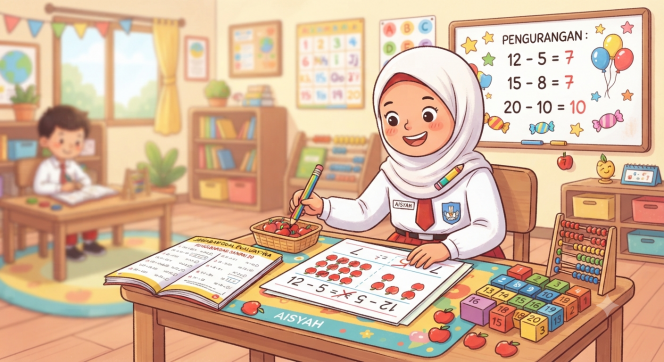 
Jawaban Soal Evaluasi Matematika Kelas 1 tentang Pengurangan sampai 20
