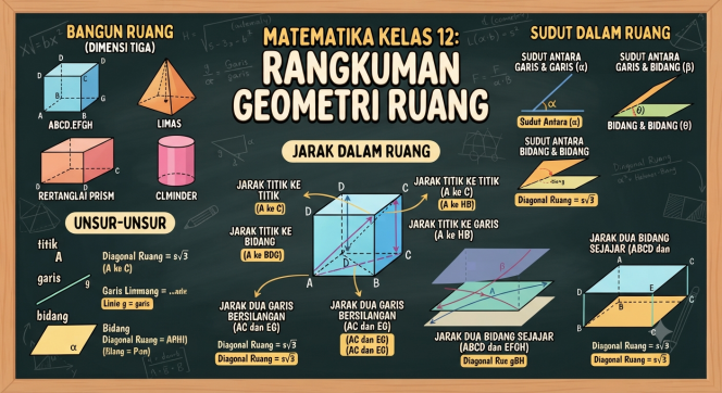 
Rangkuman Materi Matematika Kelas 12: Geometri Ruang