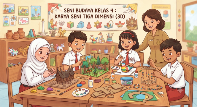 
Modul Pembelajaran Seni Budaya Kelas 4: Karya Seni Tiga Dimensi