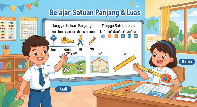 
Belajar Satuan Panjang dan Luas untuk Kelas 4 dengan Penjelasan Mudah