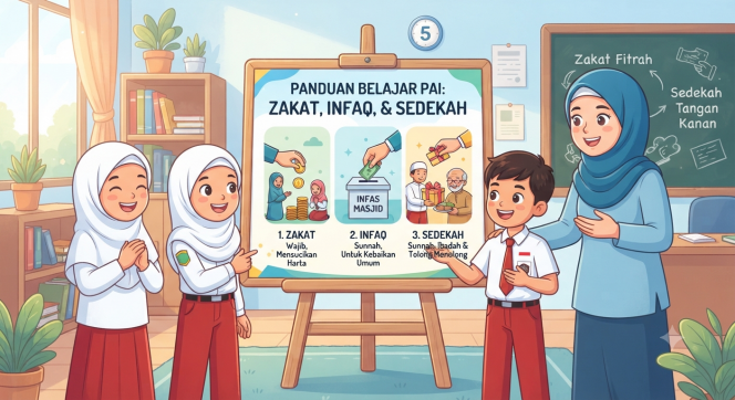 
Panduan Belajar Pendidikan Agama Islam Kelas 5 Materi Zakat Infak dan Sedekah