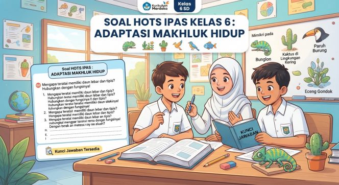 
Soal HOTS IPAS Kelas 6 Materi Adaptasi Makhluk Hidup beserta Kunci Jawaban