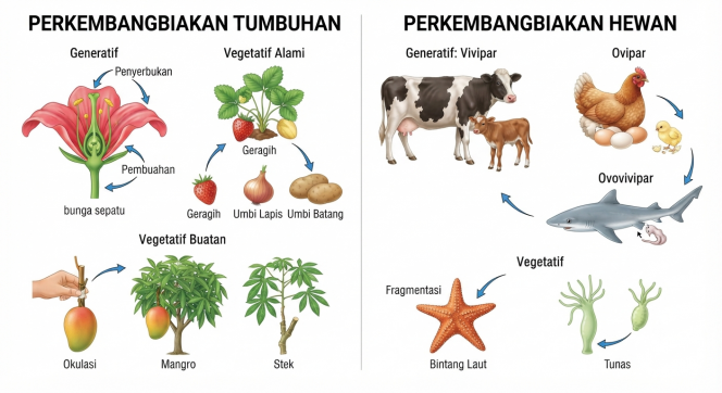 
Rangkuman Lengkap Kelas 6 tentang Perkembangbiakan Makhluk Hidup