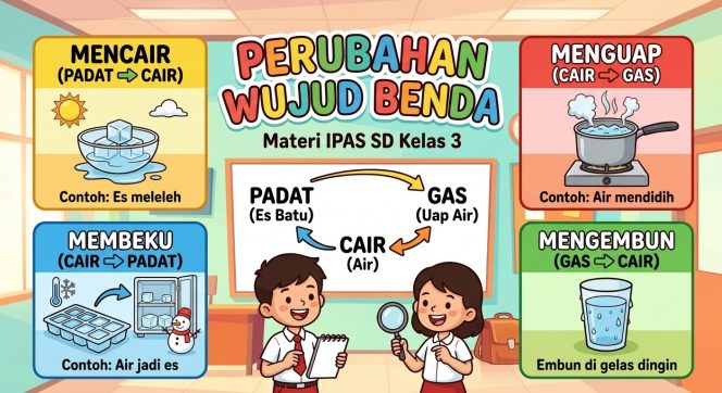 
Materi IPAS SD Kelas 3: Perubahan Wujud Benda dalam Kehidupan