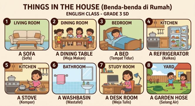 
Materi Bahasa Inggris SD Kelas 3: Things in the House