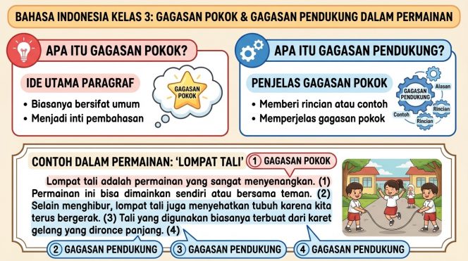 
Materi Bahasa Indonesia SD Kelas 4: Gagasan Pokok dan Gagasan Pendukung