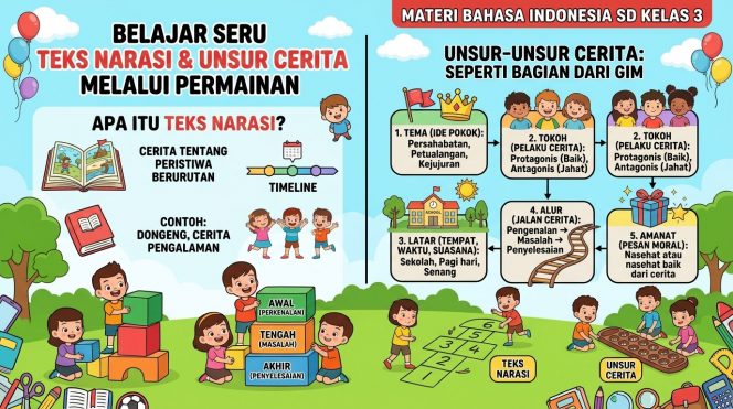 
Materi Bahasa Indonesia SD Kelas 4: Teks Narasi dan Unsur Cerita
