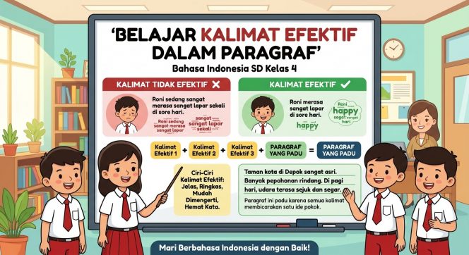 
Materi Bahasa Indonesia SD Kelas 4: Kalimat Efektif dalam Paragraf