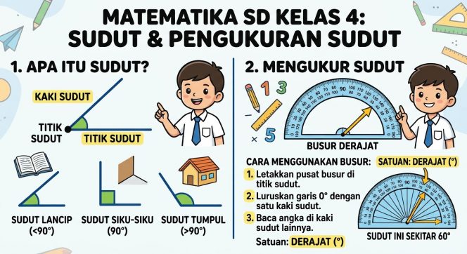 
Materi Matematika SD Kelas 4: Sudut dan Pengukuran Sudut